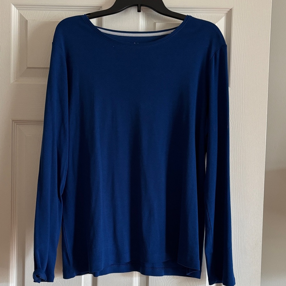 Croft & Barrow Women's Royal Blue Long Sleeve Tee